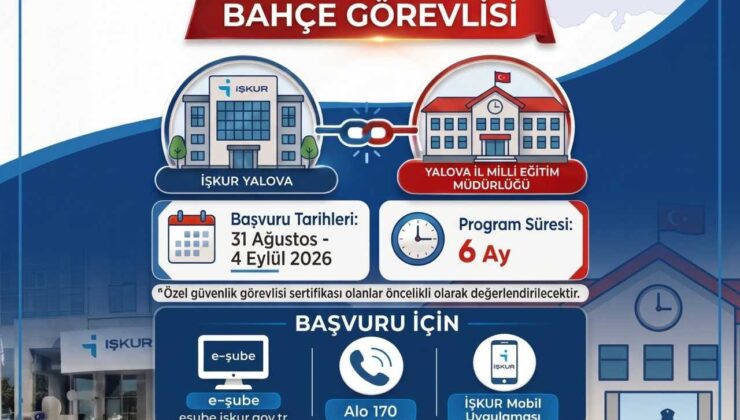 Yalova İŞKUR Okullarda İstihdam Edilmek Üzere 122 Personel Alacak